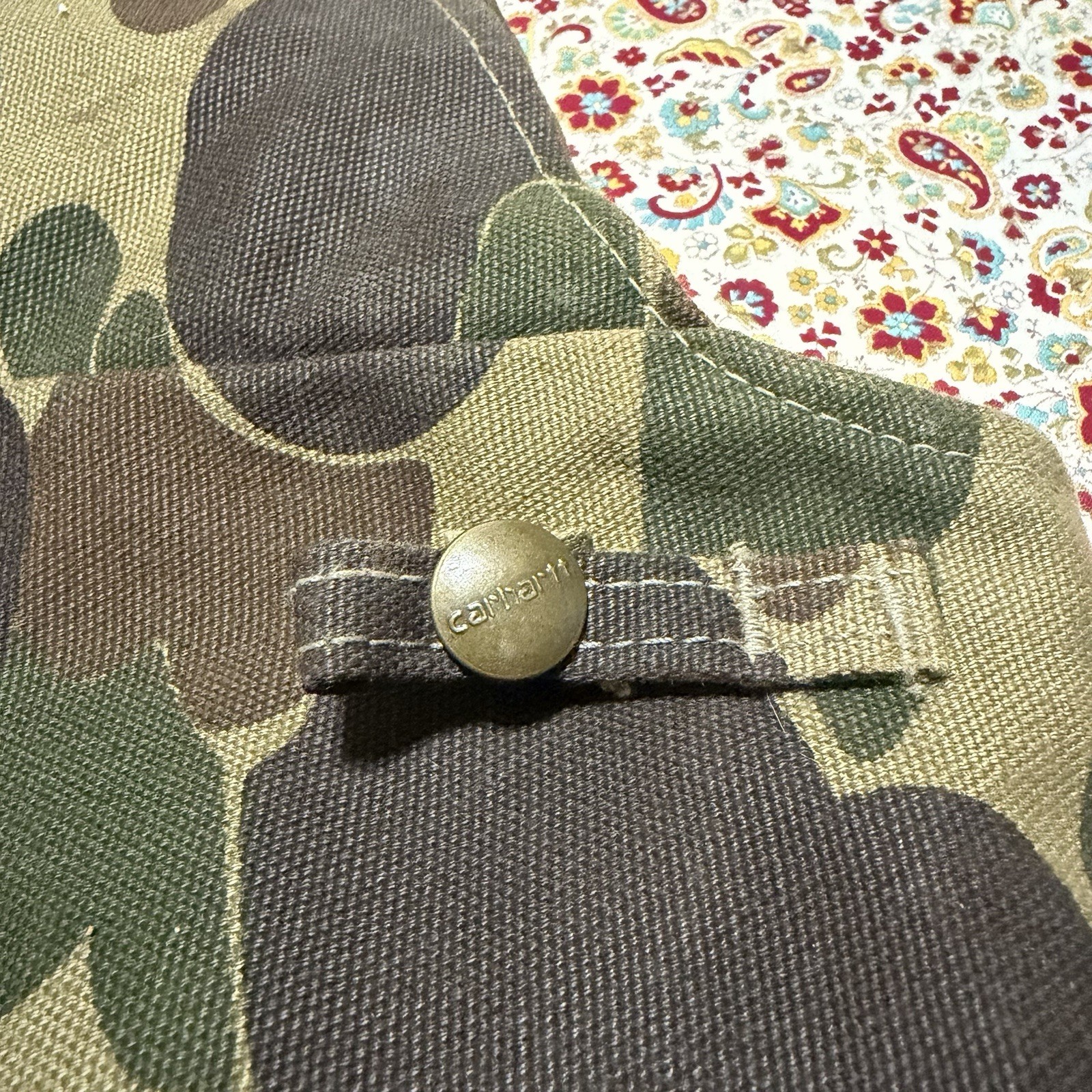 Vintage 1986 Carhartt Duck Camo Storage Attachment