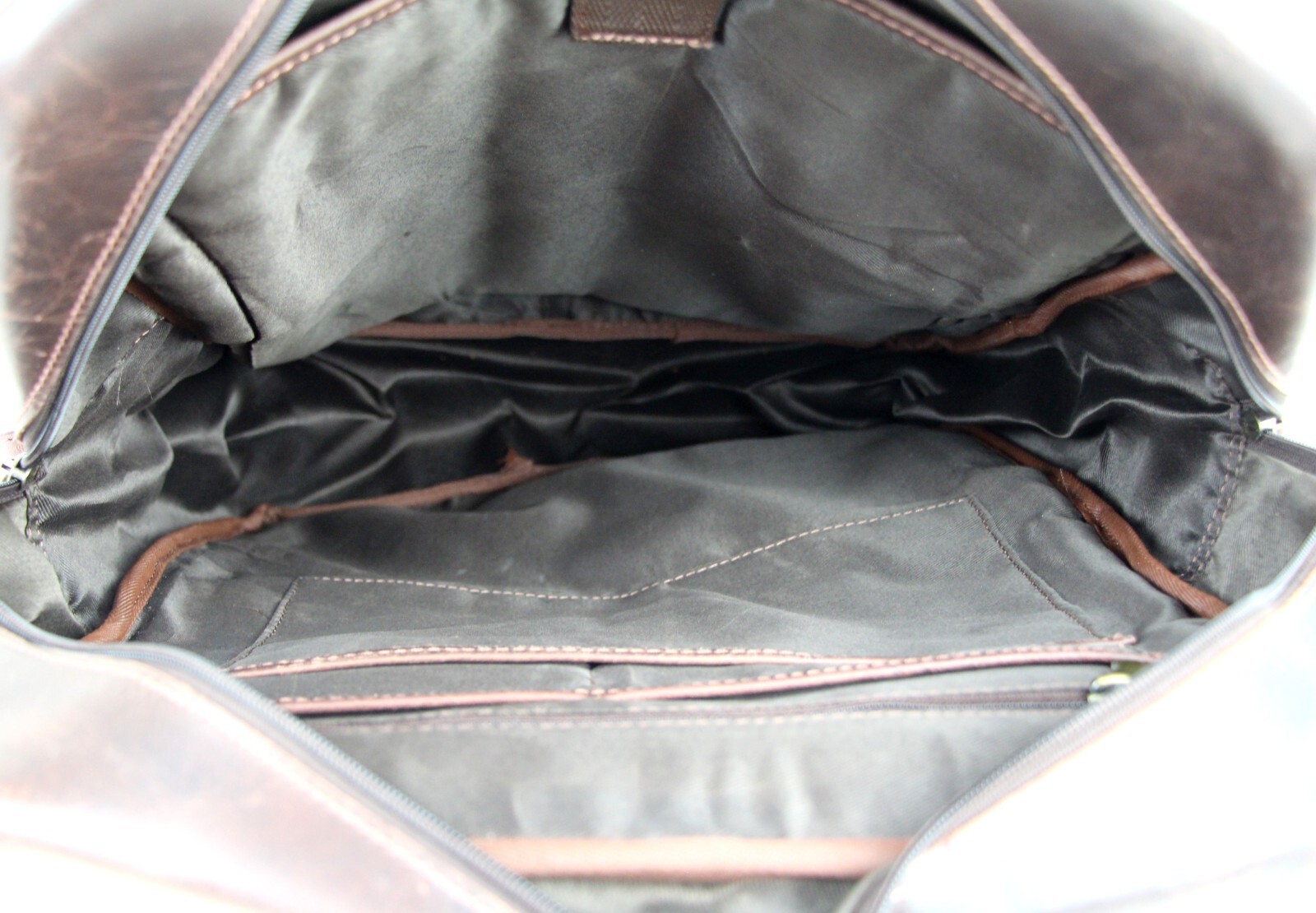 LARGE HandCrafted SADDLE BROWN GENUINE LEATHER LAPTOP BAG SHOULDER BAG BACKPACK