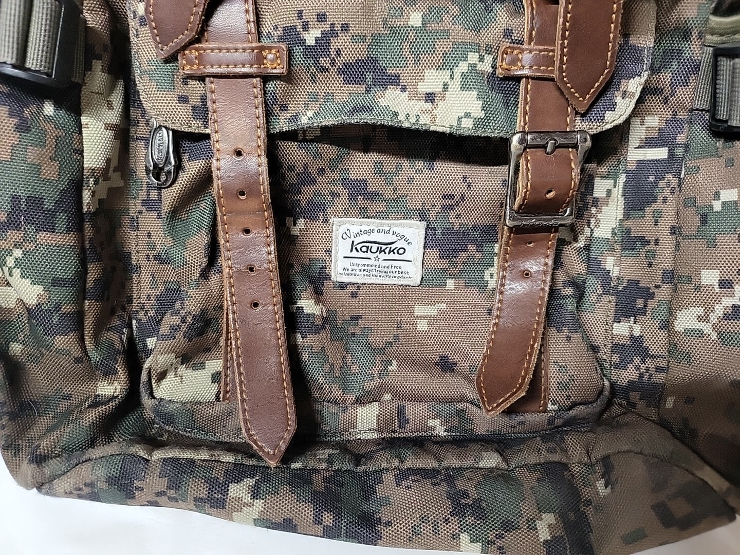 Kaukko Backpack Laptop Travel Bag Canvas Army Camoflauge