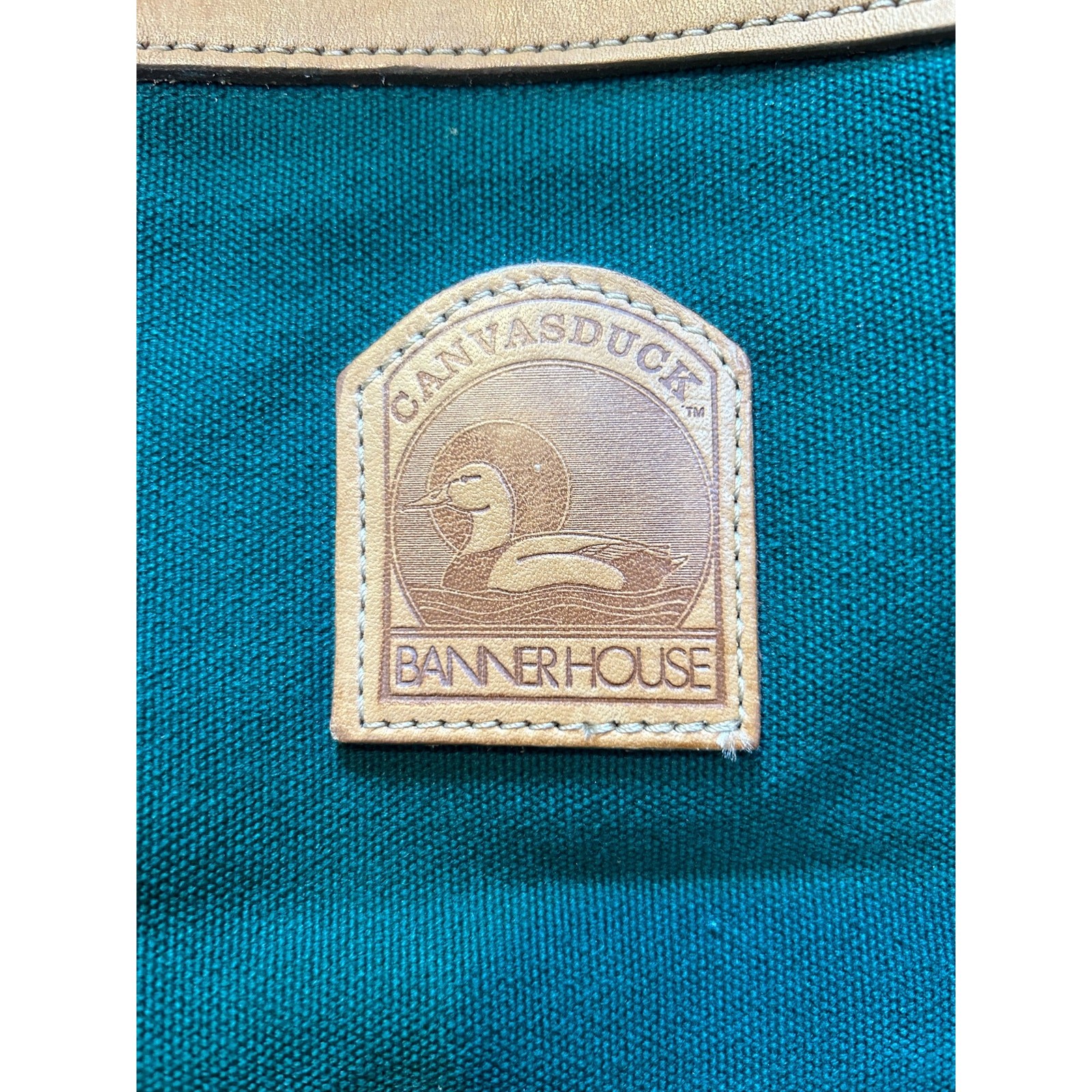 Banner House Duck Canvas Double Handle Bag 12”x15”x9” Vintage Travel Tote YKK