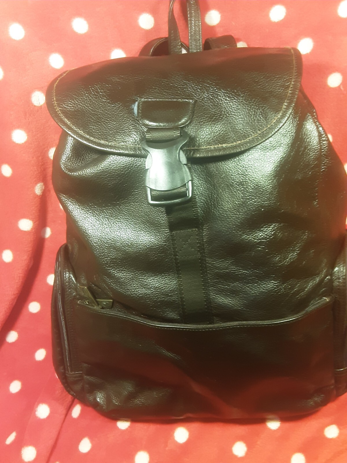 Ameri Leather Mens Large Backpack Luggage Dark Brown Very Clean Inside