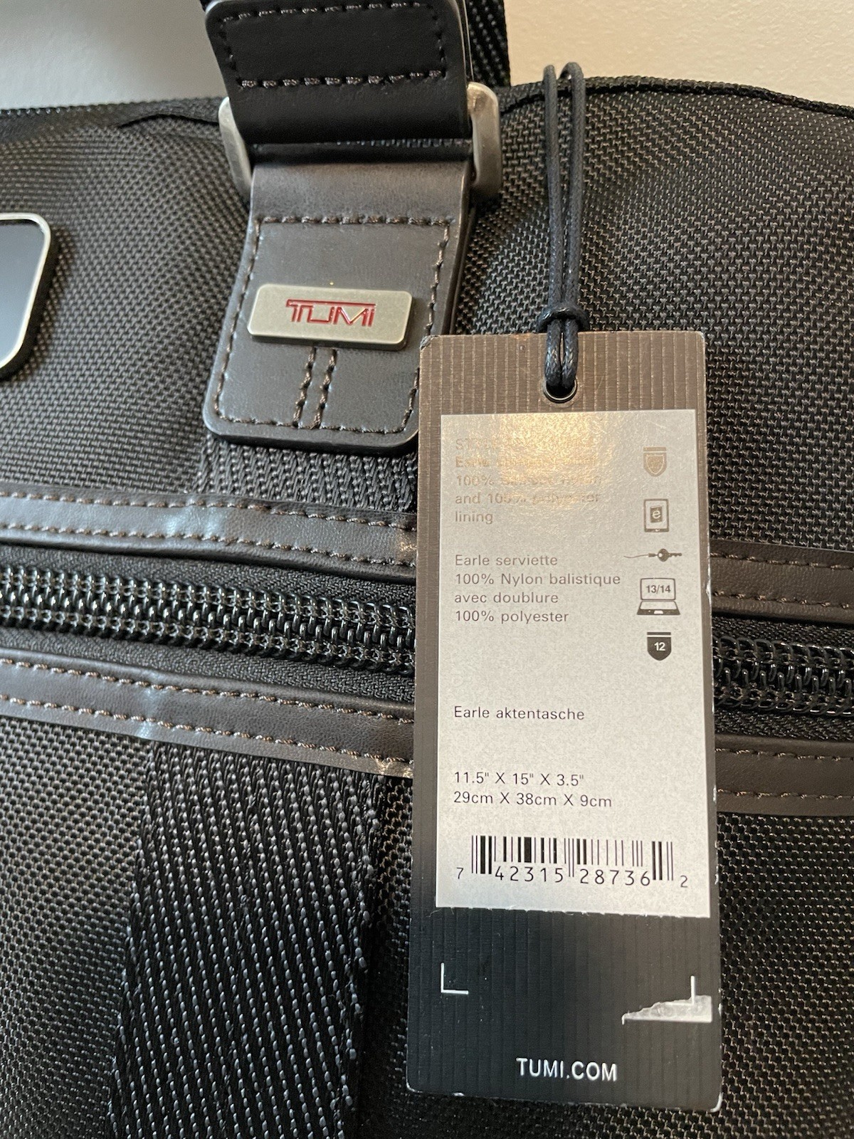 Tumi Alpha Bravo Earle Compact Brief with Cleveland Cavaliers STYLE: 0222610HK2