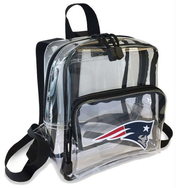 The Northwest NFL New England Patriots Clear Stadium Approved Mini Backpack