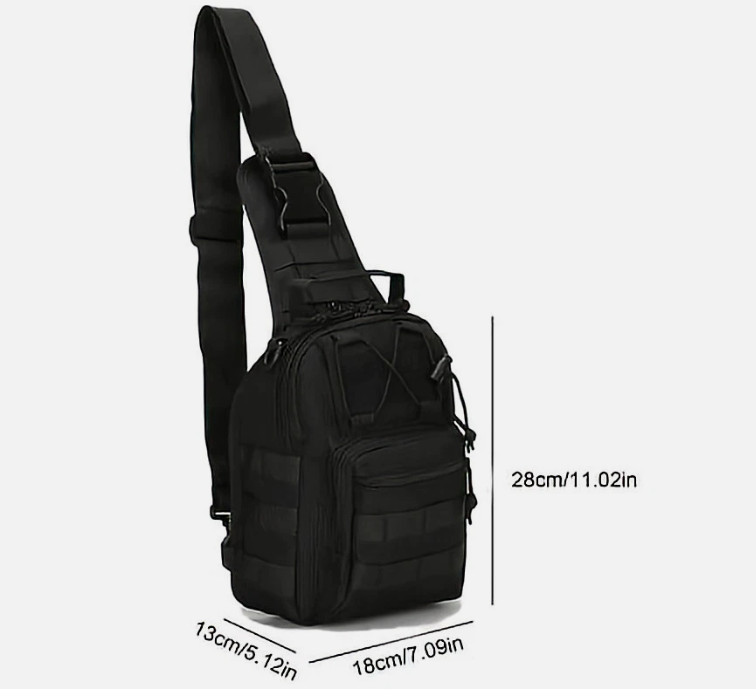 Outdoor Mens Backpack Tactical Sling Shoulder Bag Molle Travel Chest Pack Hiking