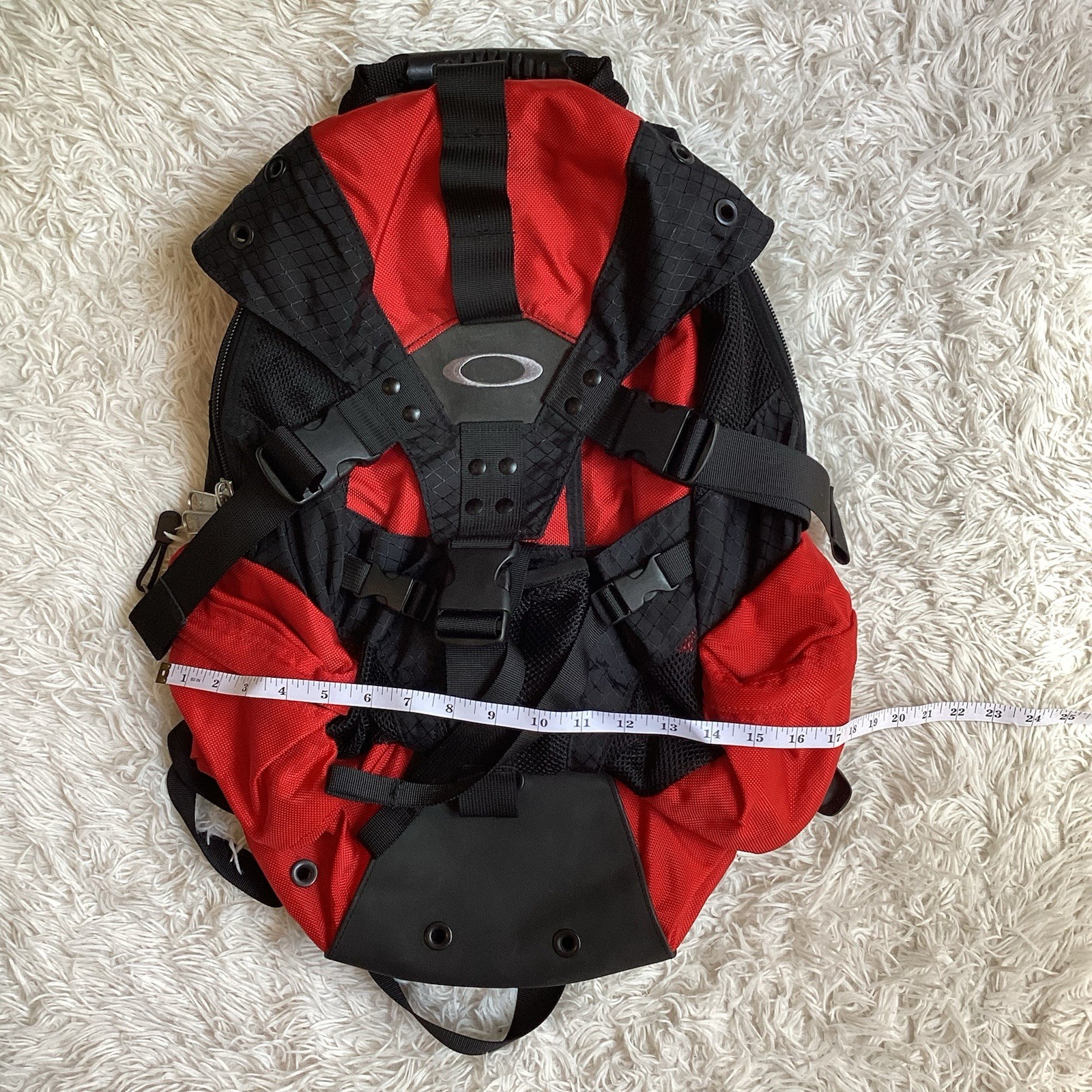 Vintage Oakley Icon Backpack Red Black Gorpcore Tactical Software Y2K