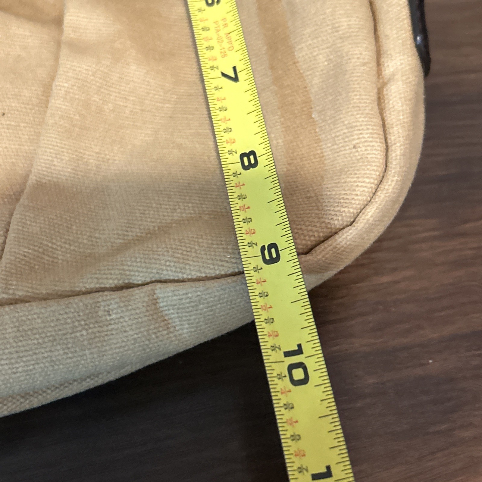 DULUTH TRADING Co Messenger Bag Brown Tan Canvas Leather Trim Satchel Purse