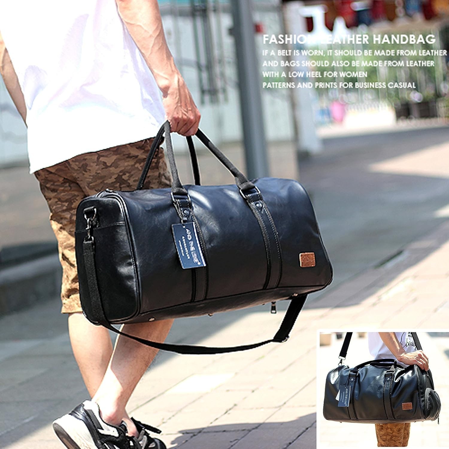 Oversized Duffle Travel Bag Waterproof Leather Weekend Bag Large Carry on Large