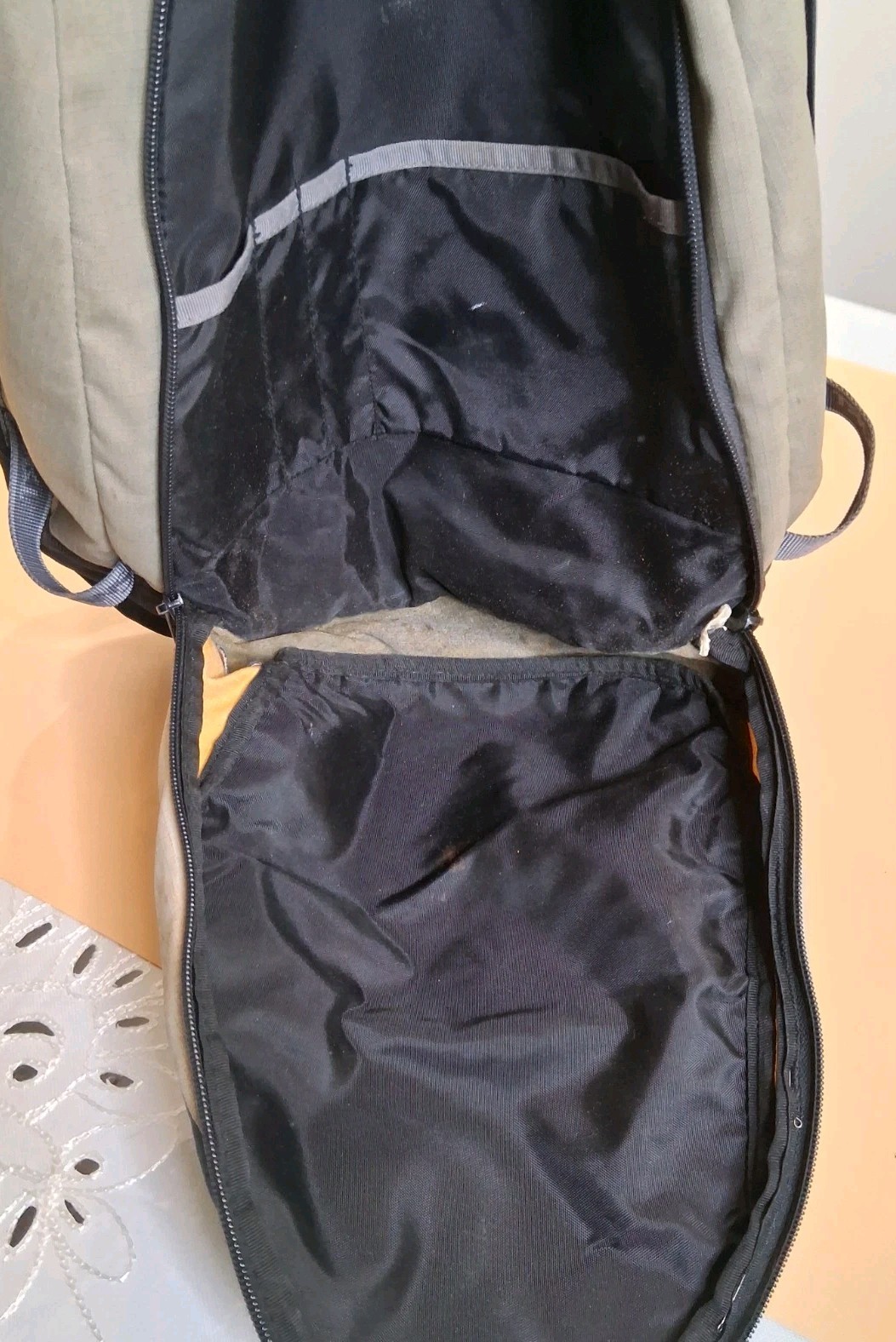 🤩 Vintage JANSPORT Blue Brown Bl. Multi Compartment Backpack Unisex School Bag
