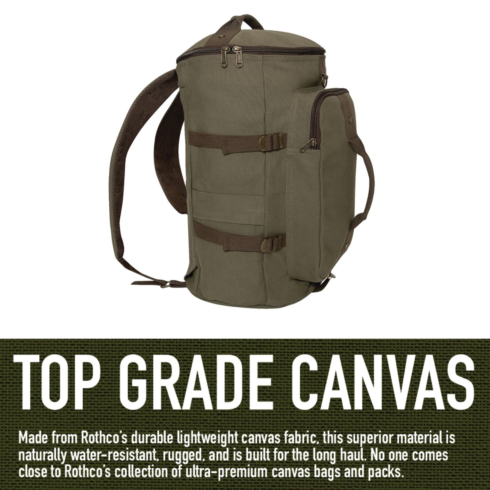 Convertible Duffle Carry Bag & Travel Backpack Deluxe Essential Weekend Gear Bag