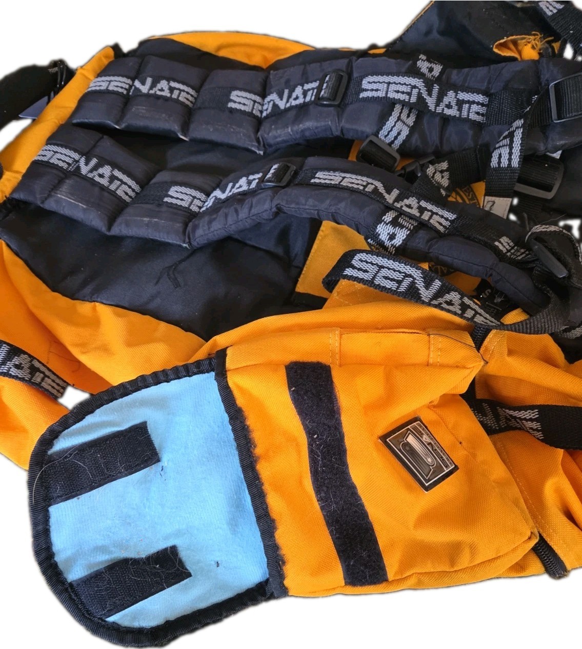 Senate OG Travel Gear Backpack YELLOW VTG Rollerblade Skate Holder Bag RaRe READ