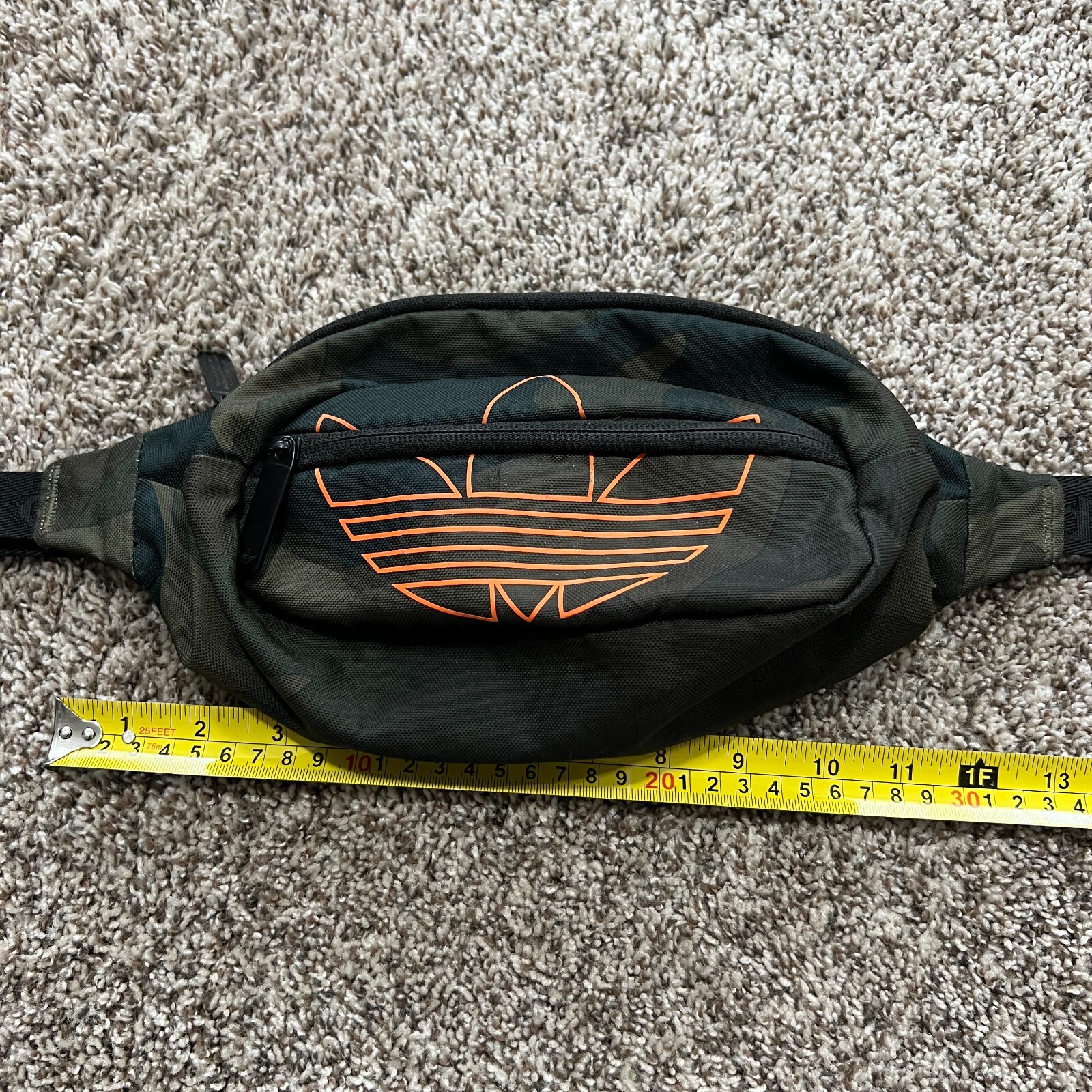 Adidas Originals Unisex Camo Olive Cargo Signal Orange National Waist Fanny Pack