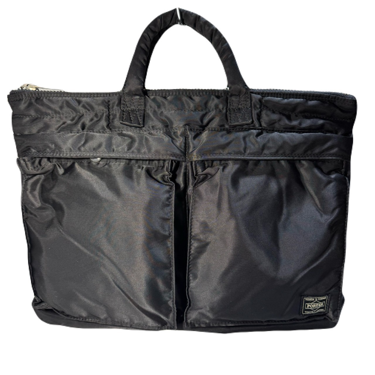 PORTER TANKER Briefcase Black Nylon Business Bag Yoshida Japan