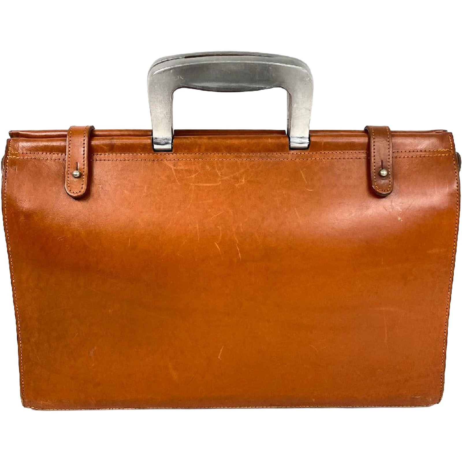 Bill Amberg Rocket Bag Bridle Leather Business Briefcase Attache Brown Vtg Auth