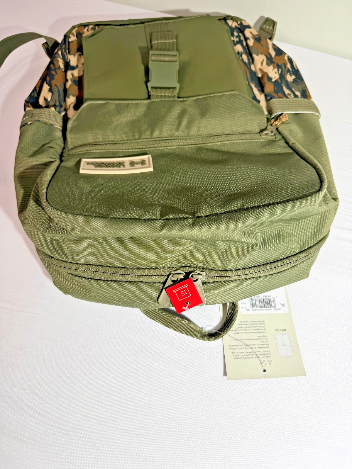 Under Armour UA Storm Backpack Camo Green 23L Laptop School Bag New With Tags