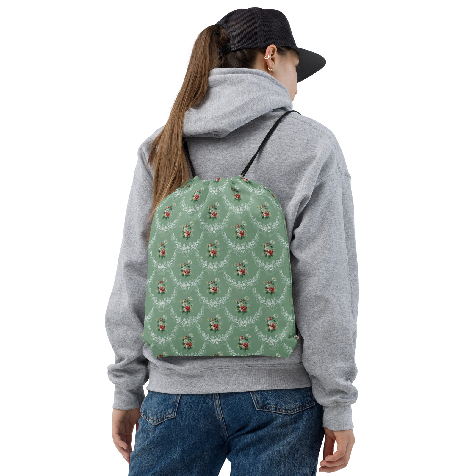 Sweet floral Drawstring bag