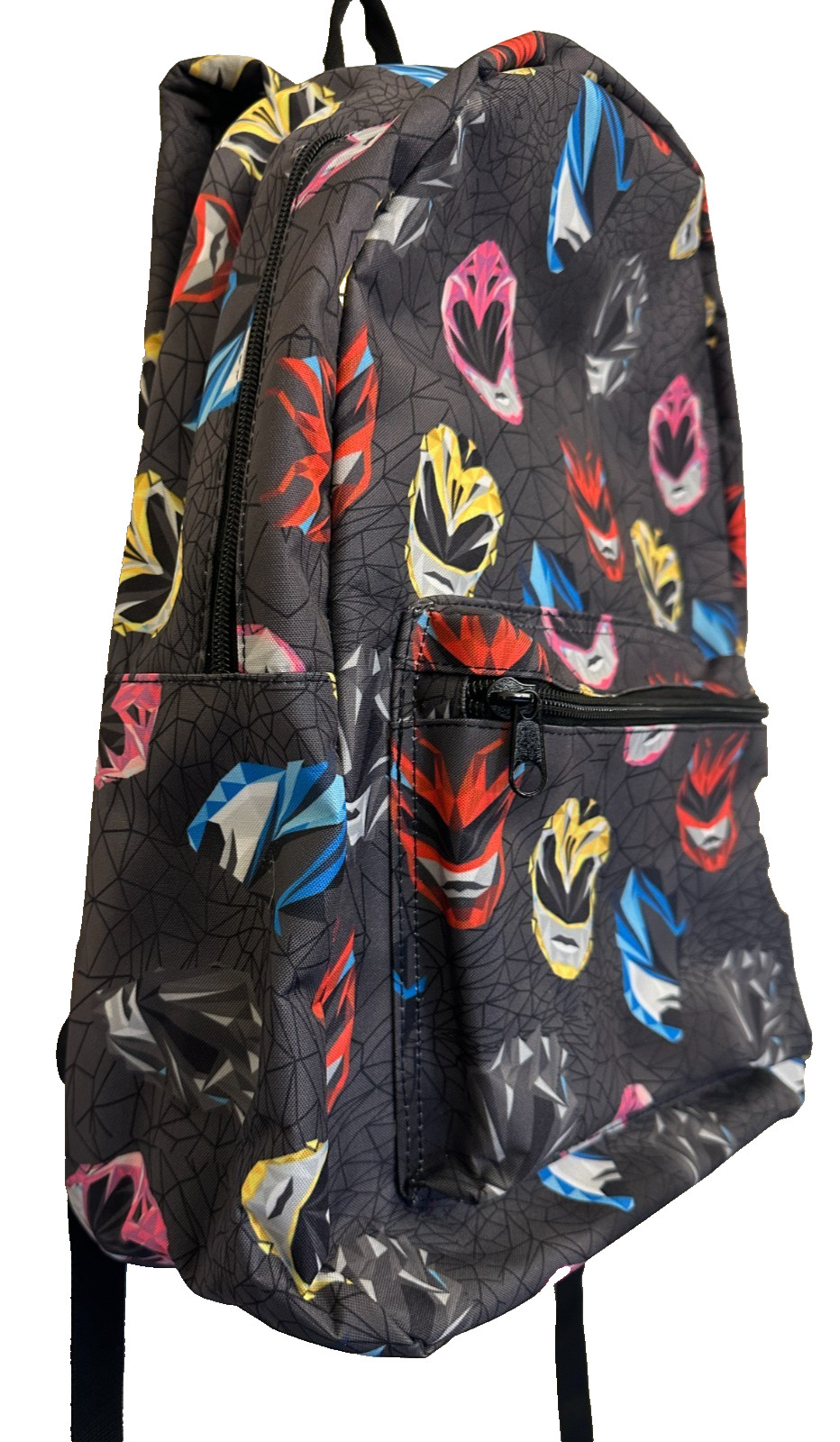 NEW Mighty Morphin Power Rangers Red Yellow Blue Pink Black Helmet Bag Backpack