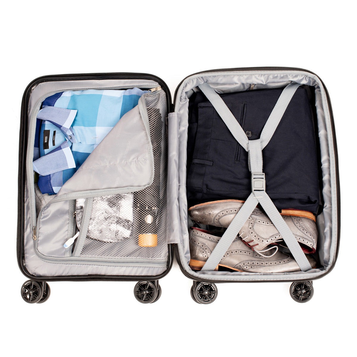 NONSTOP NEW YORK Luggage Expandable Spinner Wheels Travel Suitcase 3 Piece U25
