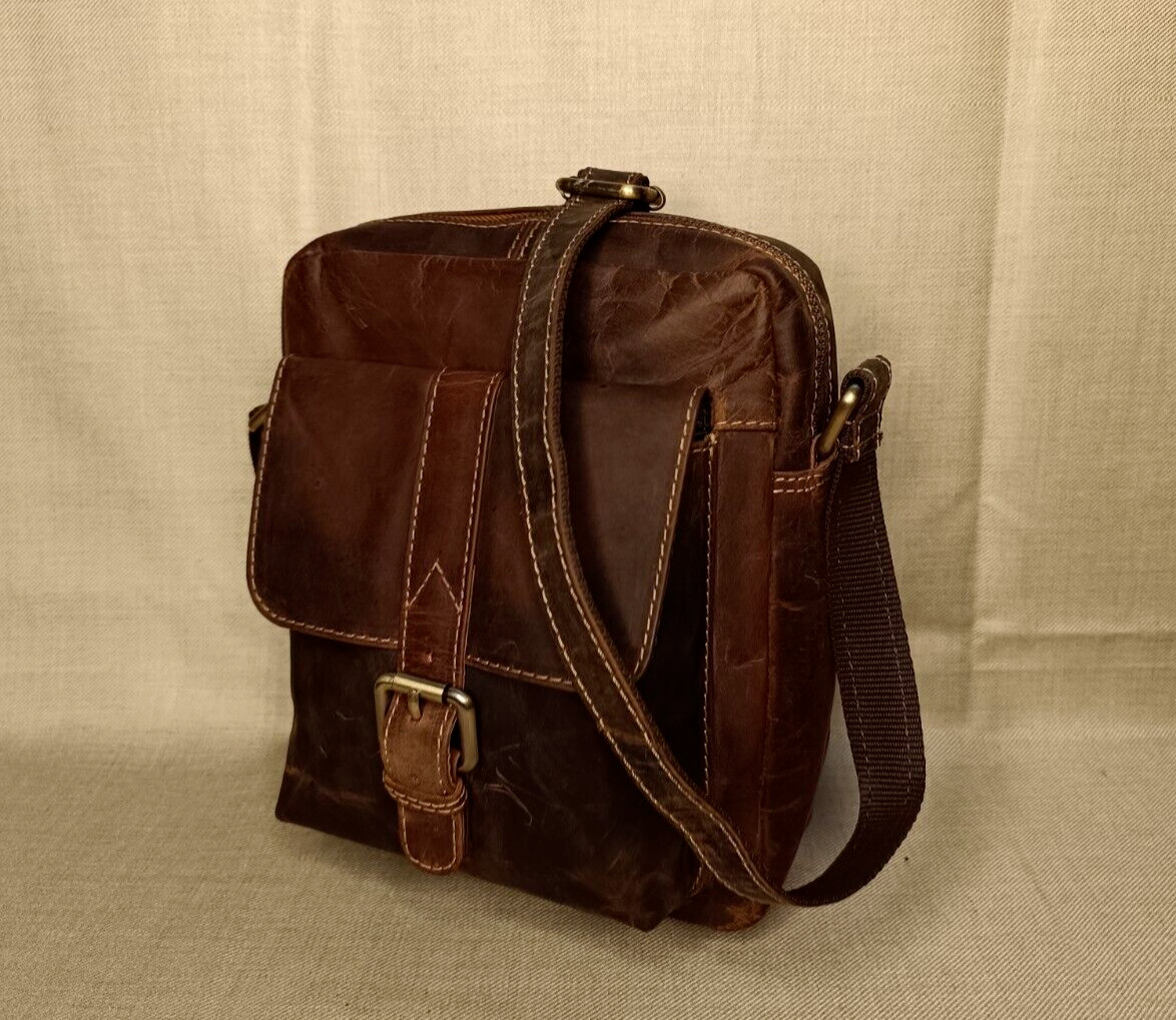 9 In Crossbody Sling Bag Buffalo Leather Purse Satchel Handbag Messenger Bags