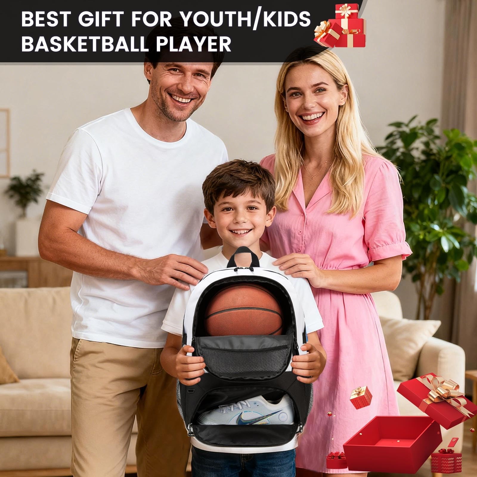 RTRYALN Basketball Backpack – Large Sports Equipment Bag with Ball Holder & S…