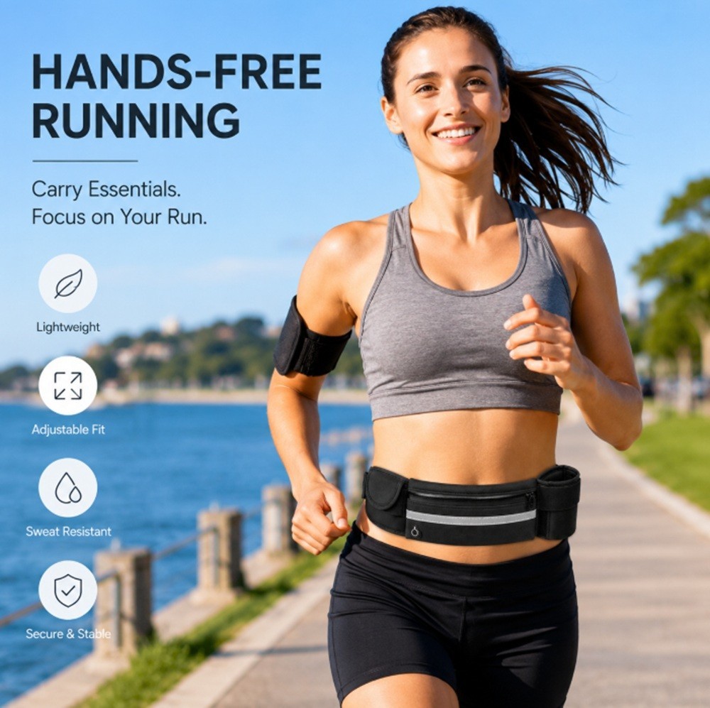 Adjustable Running Belt Water Resistant Waist Pack Fanny Bag Men Women Phone