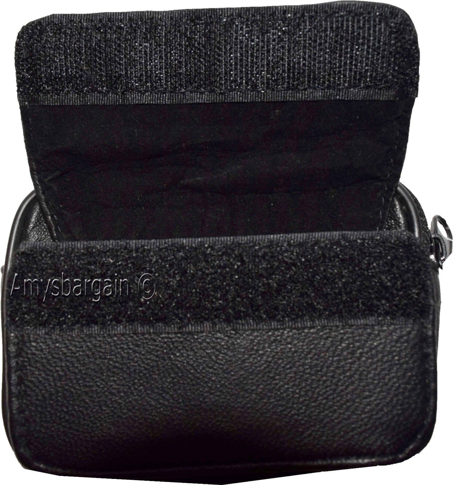New Mini leather mens bag belt loop bag Black waist bag Business credit card nwt