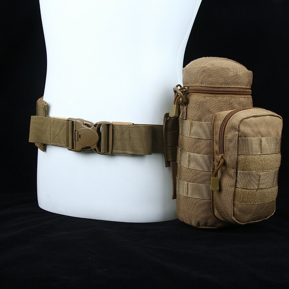 Tactical Molle Water Bottle Holder Carrier Sling Bag with Phone Pocket Crossbody