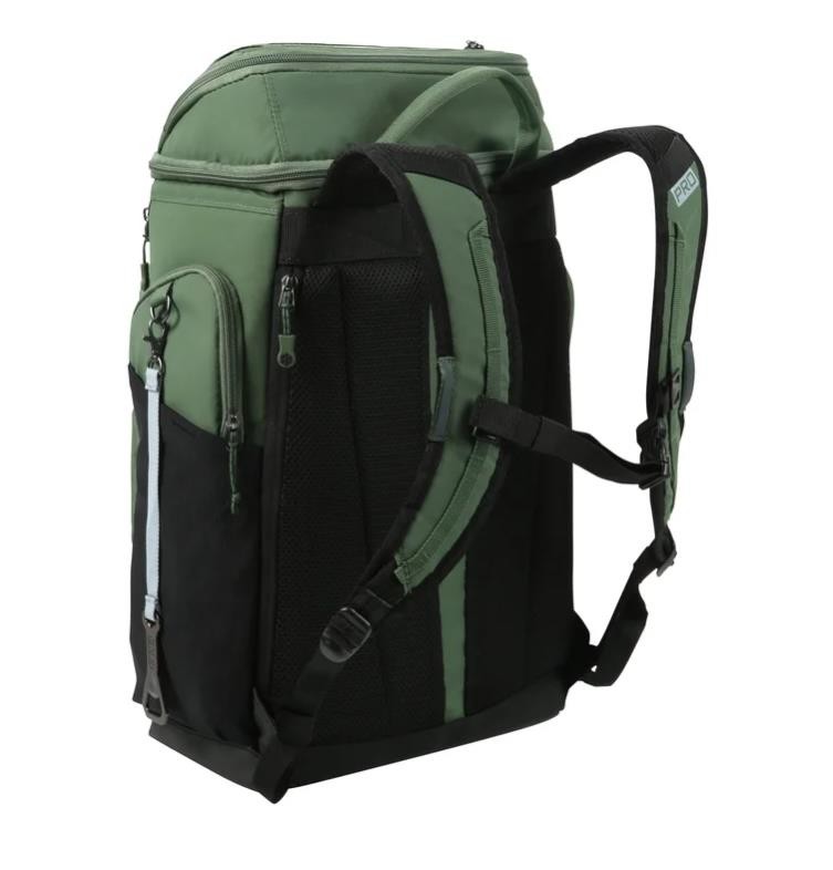 Titan PRO Backpack Cooler Green 26-Can Ice Walls Pockets Insulated Compartments