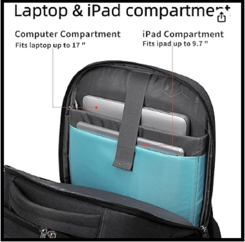 17 Inch Laptop Backpack for Travel Water Resistant College Backpack for Men/Wome