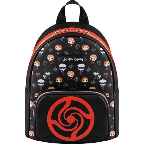 Loungefly: Jujutsu Kaisen All Over Print Mini Backpack – Stylish, Compact Design