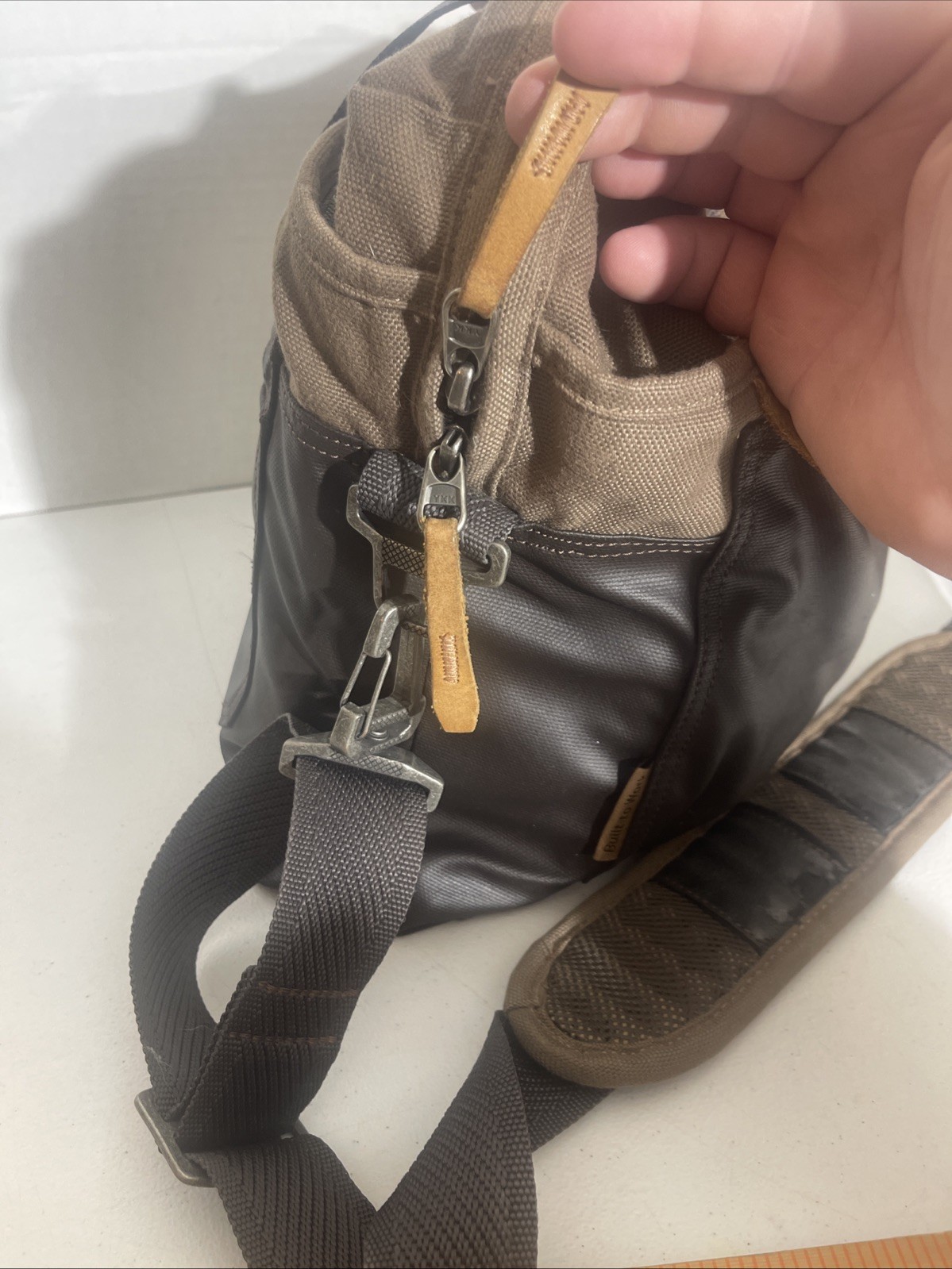 Duluth Trading Company Fire Hose Canvas Bona Fide Briefcase Messenger Bag