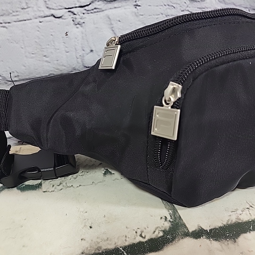 Fila Fanny Pack Waist Bag Sport Athletic Hiking Travel Crossbody Black