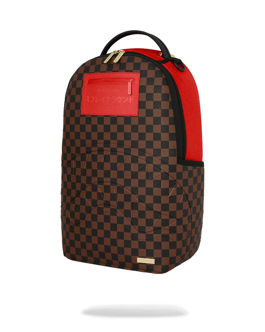 Sprayground KATANA Check Boss Backpack🔥New Black Bookbag Large School Bag