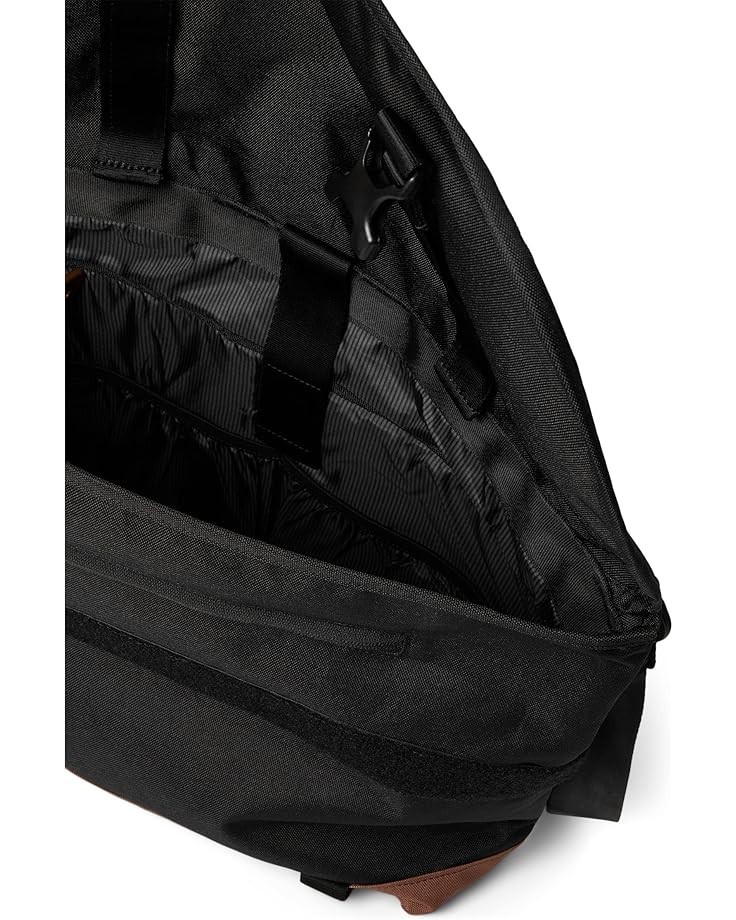 Herschel Supply Co. Black/Saddle Brown Cove Messenger Bag 15.5x15x5.5 $80 Retail