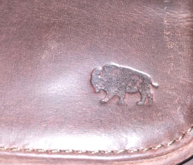 Buffalo Jackson Trading Company Leather Laptop Bag Shoulder Messenger Brown Work