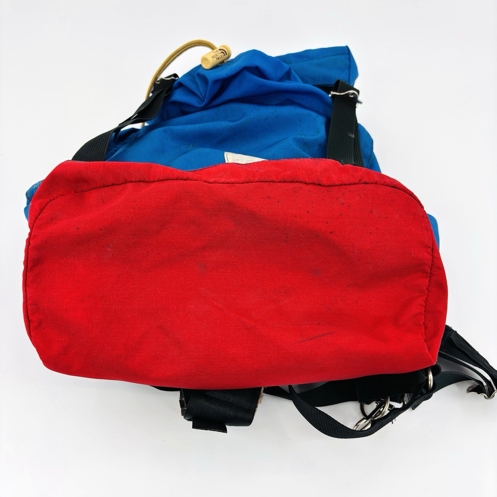 70s-80s Vintage The North Face Brown Label Blue Red Nylon Daypack Backpack