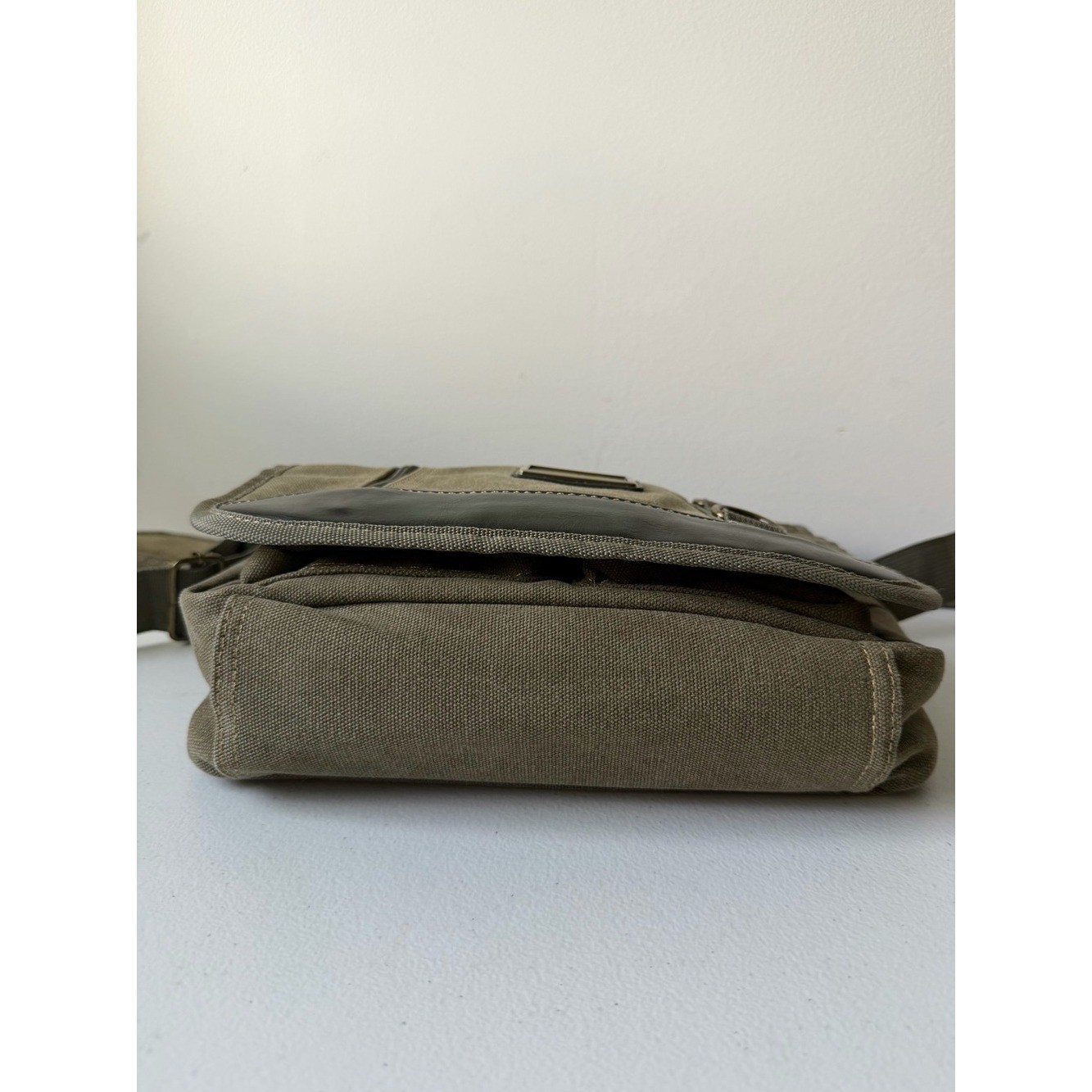Olive Green Messenger Bag Small Canvas Multi Storage Tactical Hunting Camping