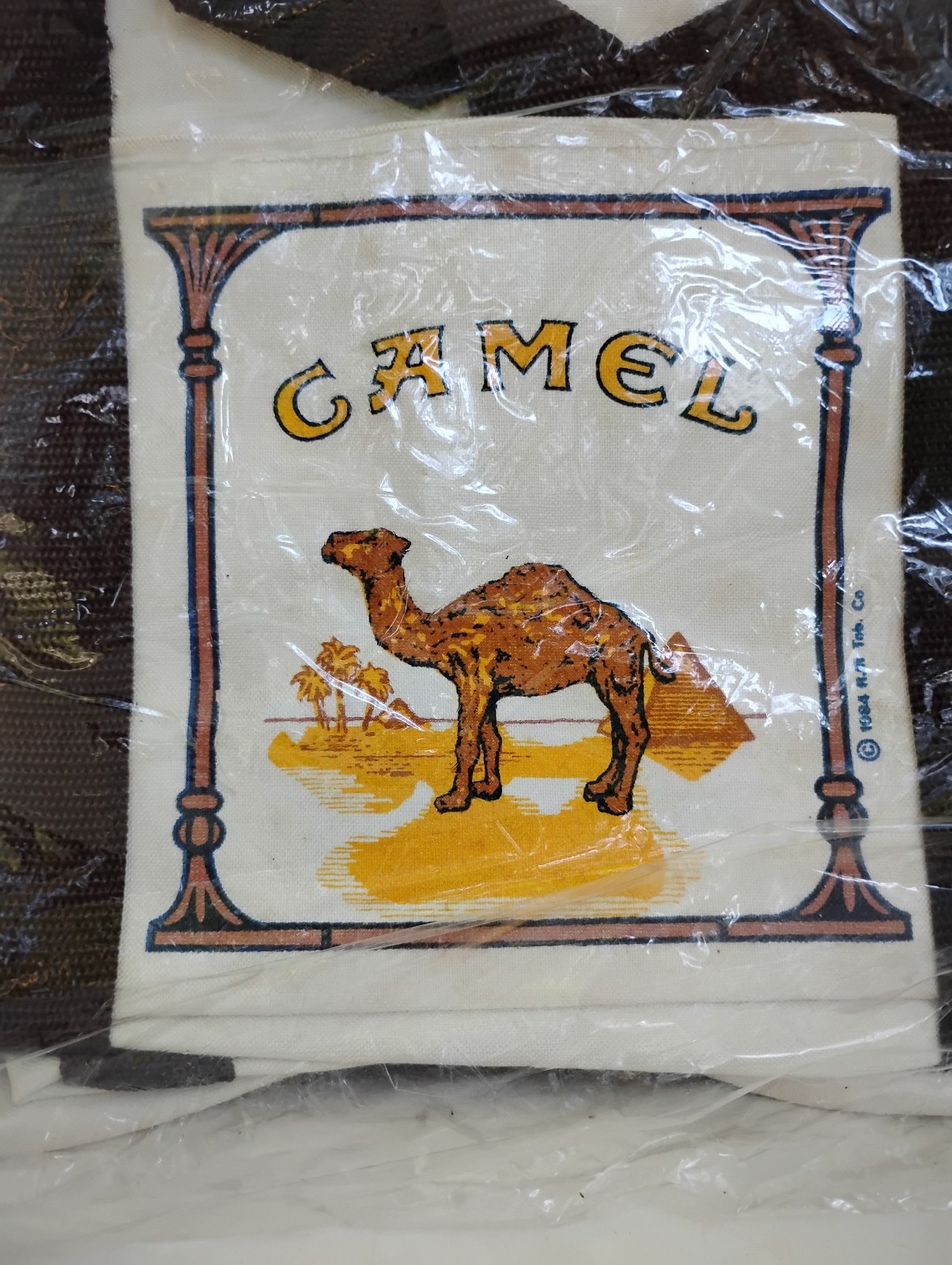 Vinttage Camel Logo White Canvas Duffel Bag RJ Reynolds Promo 1984