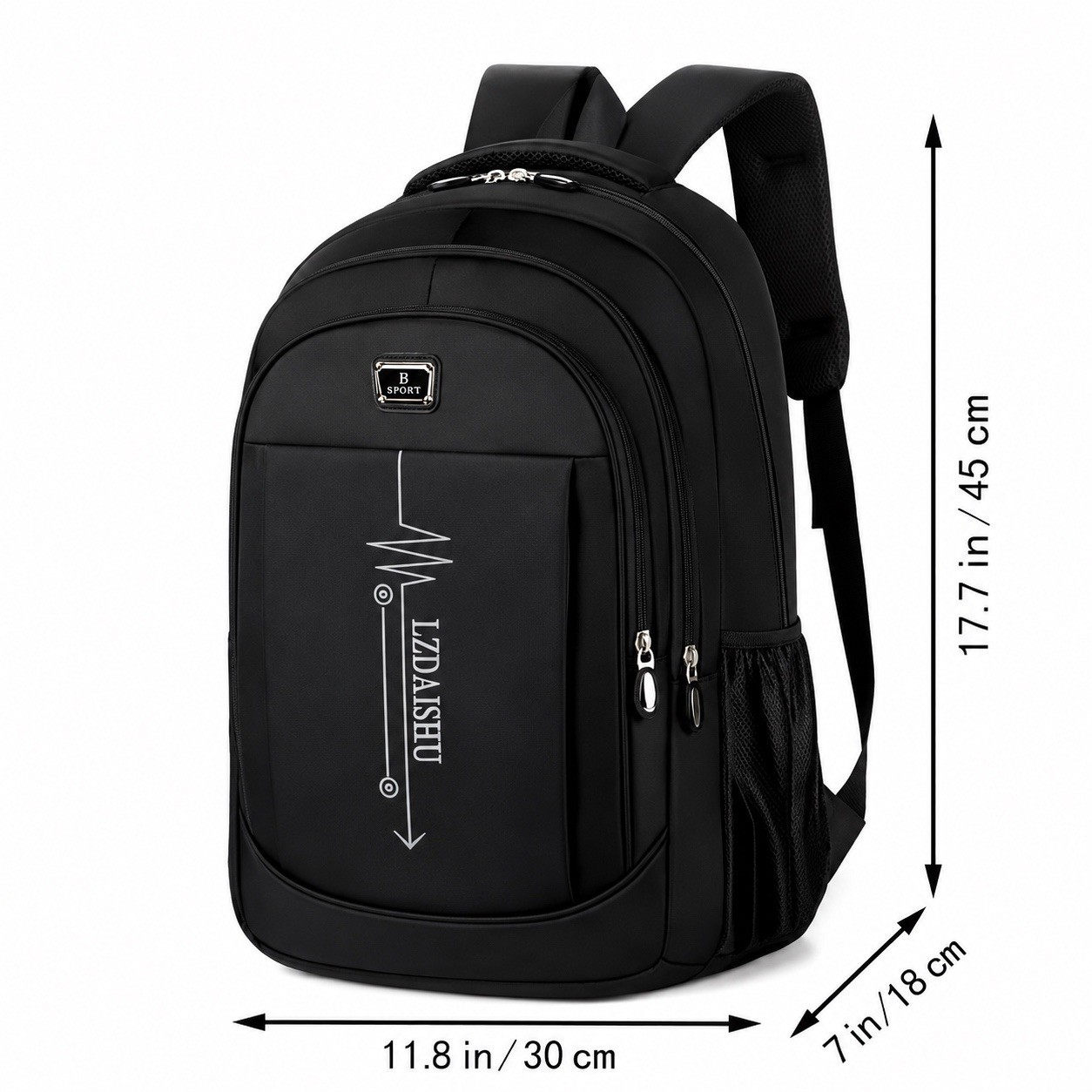 Modern Laptop Backpack Water Resistant School Travel Work Black ￼