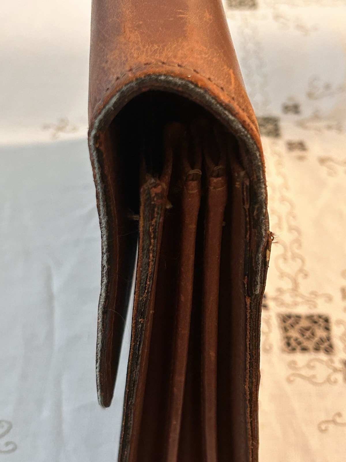 Schlesinger Vintage Brown Leather Briefcase With Working Combination Lock