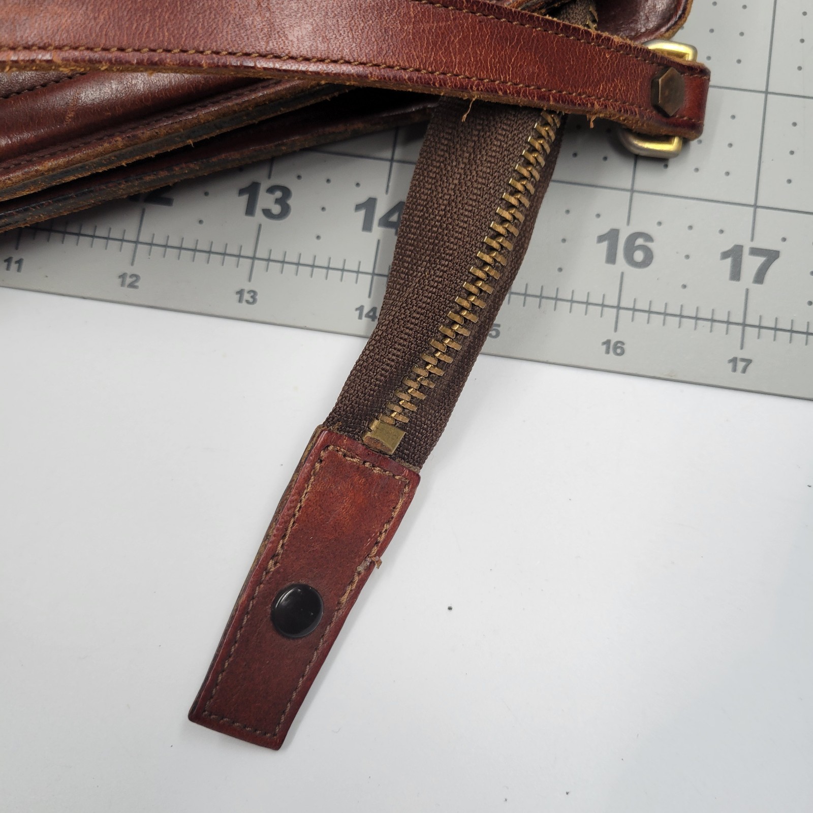 Michael Scott English Bridle Leather Briefcase Black Cherry Brown