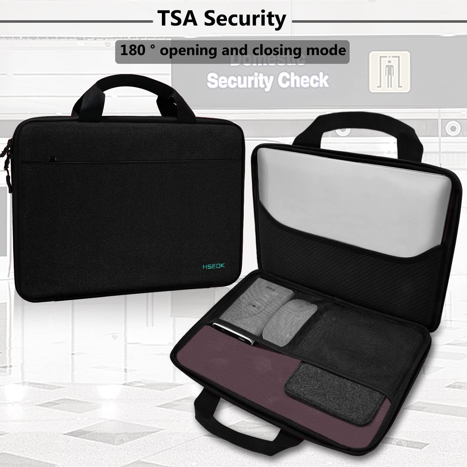 Hseok Laptop Sleeve 13-14 Inch Case Briefcase Compatible with 13″-14″, B04k01