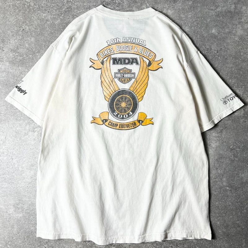 00s HARLEY DAVIDSON 4-sided print short sleeve T-shirt XL / 00’s Old