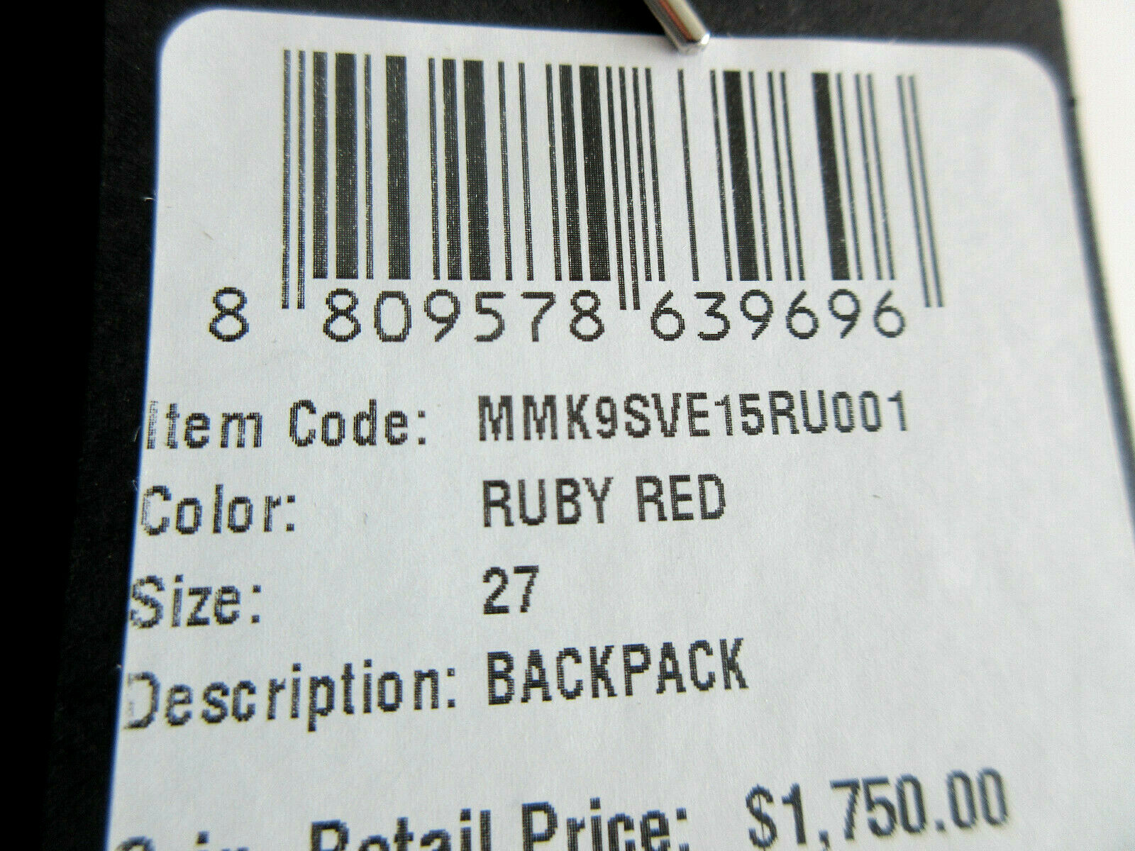 MCM Black Red Leather Contrast LIMITED EDITION Backpack MMK9SVE15RU $1,750