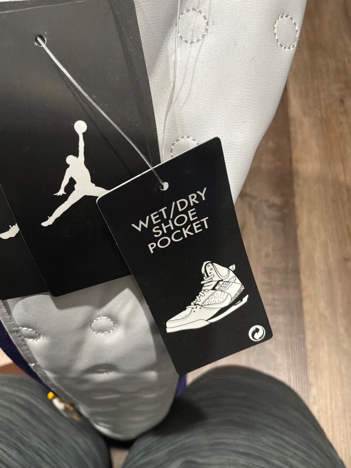NWT NIKE Air Jordan Retro 13 Backpack White/Purple Lakers One Size 9A1898-P6N