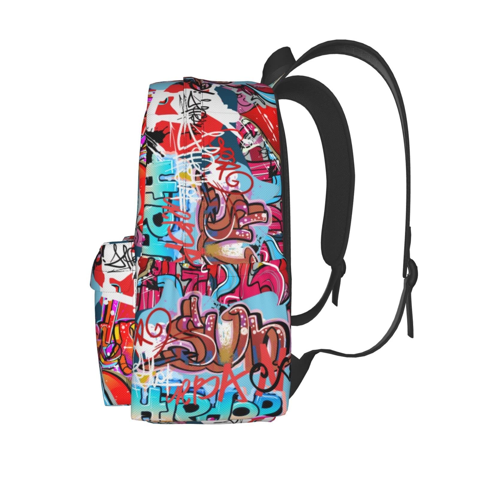 Daily Backpack Graffiti Wall, Hip Hop Art Backpacks Travel Laptop Daypack 17 …