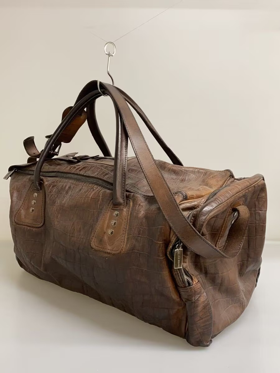 Other brands NUMERO10 Boston bag, leather, BRW animal print, discoloration prese
