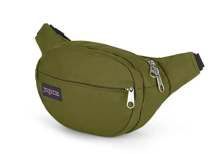 JanSport Fifth Avenue Olive Green Fanny Pack 2.5L Waist Bag Travel