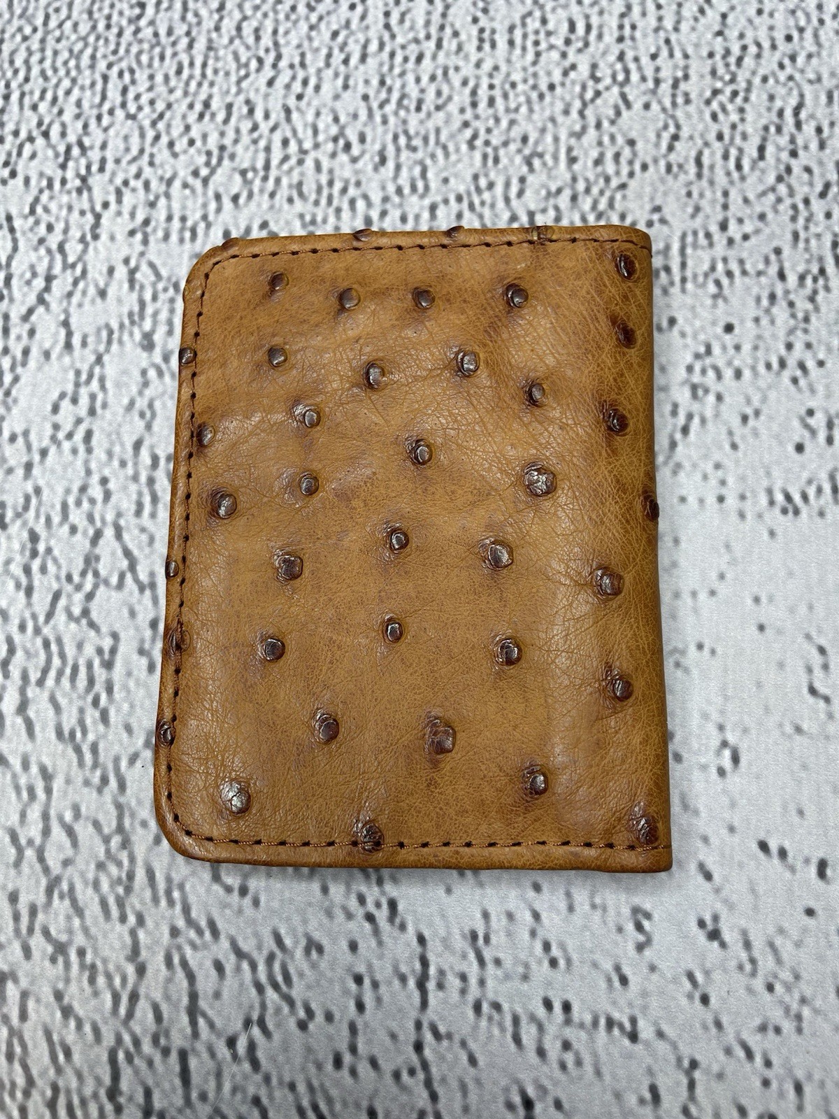 New Tecovas Genuine Pecan Bifold Card Case Wallet Leather With Initial