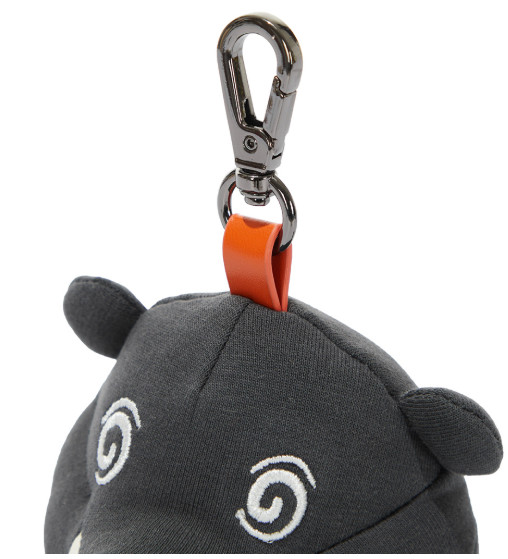 Malbon Golf Beaver Character Ball Case Keyring Plush Charcoal Authentic