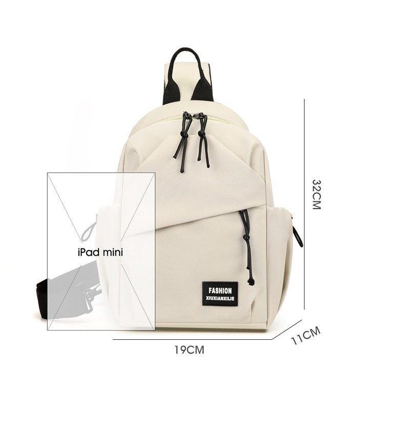 Mens Casual Single Shoulder Trendy Chest Bag Outdoor Sports Lightweight Backpack